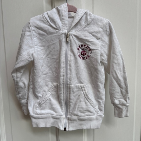 American Apparel Other - American Apparel 2T Girls Magic Happens in the Hamptons White Zip-Up Hoodie